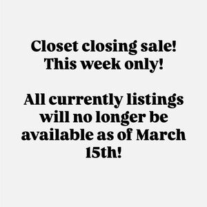 Closet Closing Sale Announcement
